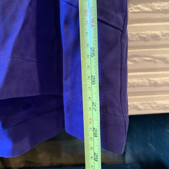 Soft Surroundings NEW 100% Tencel Purple Button Up Trapeze Hem Collared Top M - Picture 6 of 8